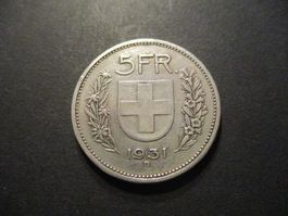 5.- Fr  1931  Superbe pièce  Superbe qualité