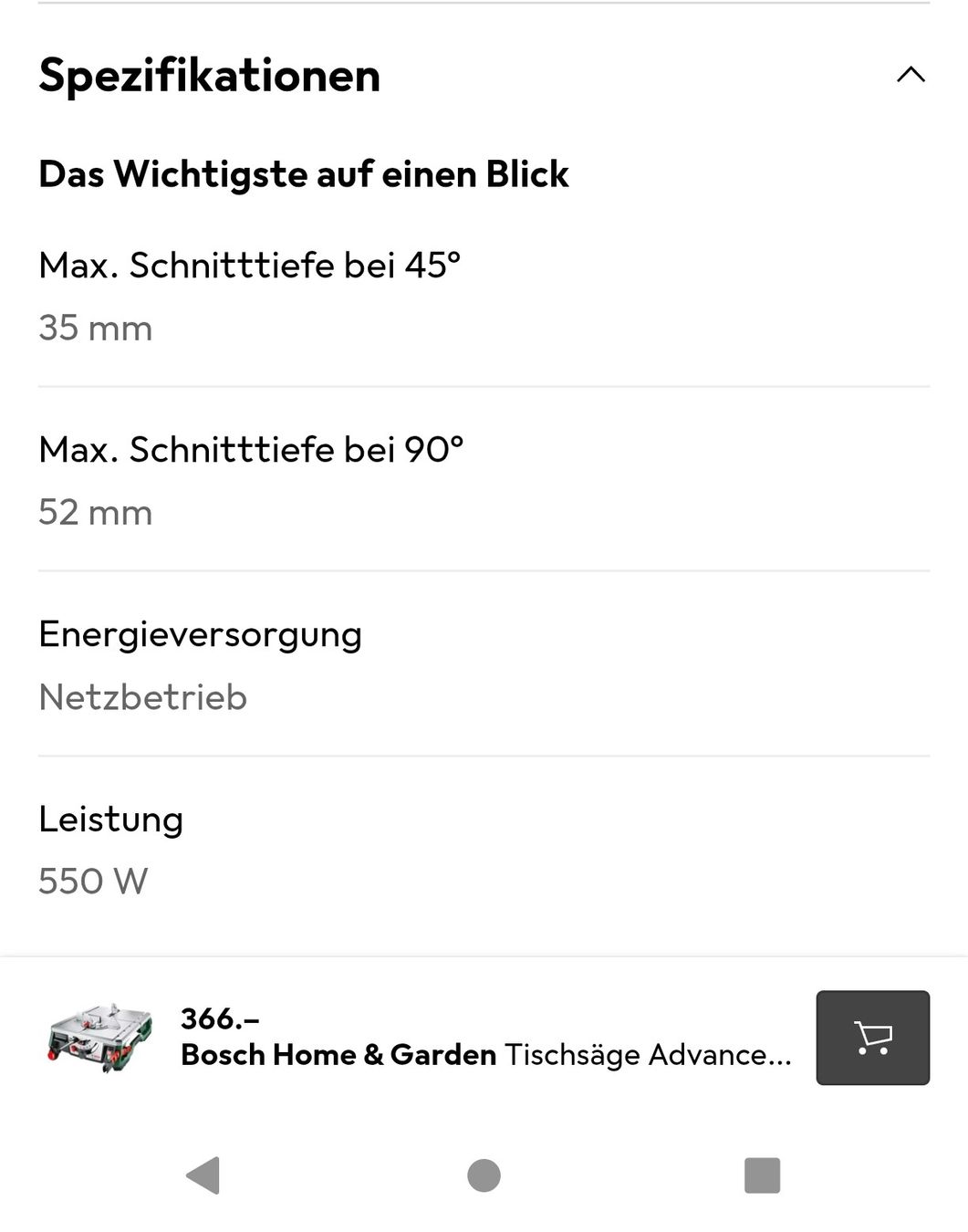 Bosch Seghe: Bosch AdvancedTableCut 52 Tischsäge - Top inkl. Sägeblatt – Usato da Bern venduto da rahel_ey 8