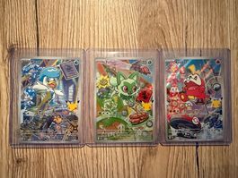 💥Pokemon First Partner - Serie 3 - 3x Karten Promo - 30th💥