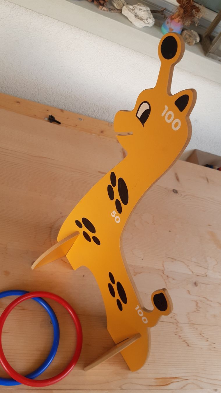 Giocattoli: Ringwurfspiel Giraffe Holz mit Ringen gebraucht – Usato da Oey venduto da Parkplatzbrocki 2