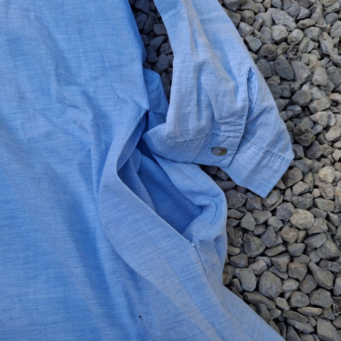 Camicette: Damenbluse hellblau Gr. M, 3/4 Arm Baumwolle – Usato da Büren an der Aare venduto da Regiso 4
