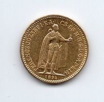 (852) Ungarn, 10 Kronen 1894, stehender Kaiser, Super, stgl