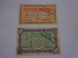 Billet 50 cts + 1 Fr. 1918 - Chambre de Commerce de Belfort