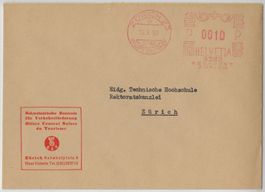 1950 Brief Schweiz. Zentrale für Verkehrsförderung Zürich
