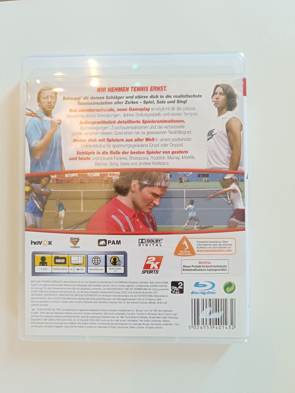 Spiele: Top Spin 3 - PS3 Spiel - Roger Federer - Sehr Gut! – Gebraucht aus Arbon von Gatto81 1