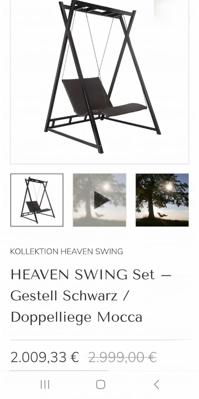 Altre altalene da giardino: Gartenschaukel Heaven Swing Doppelliege – Usato da Schwellbrunn venduto da Fith 3