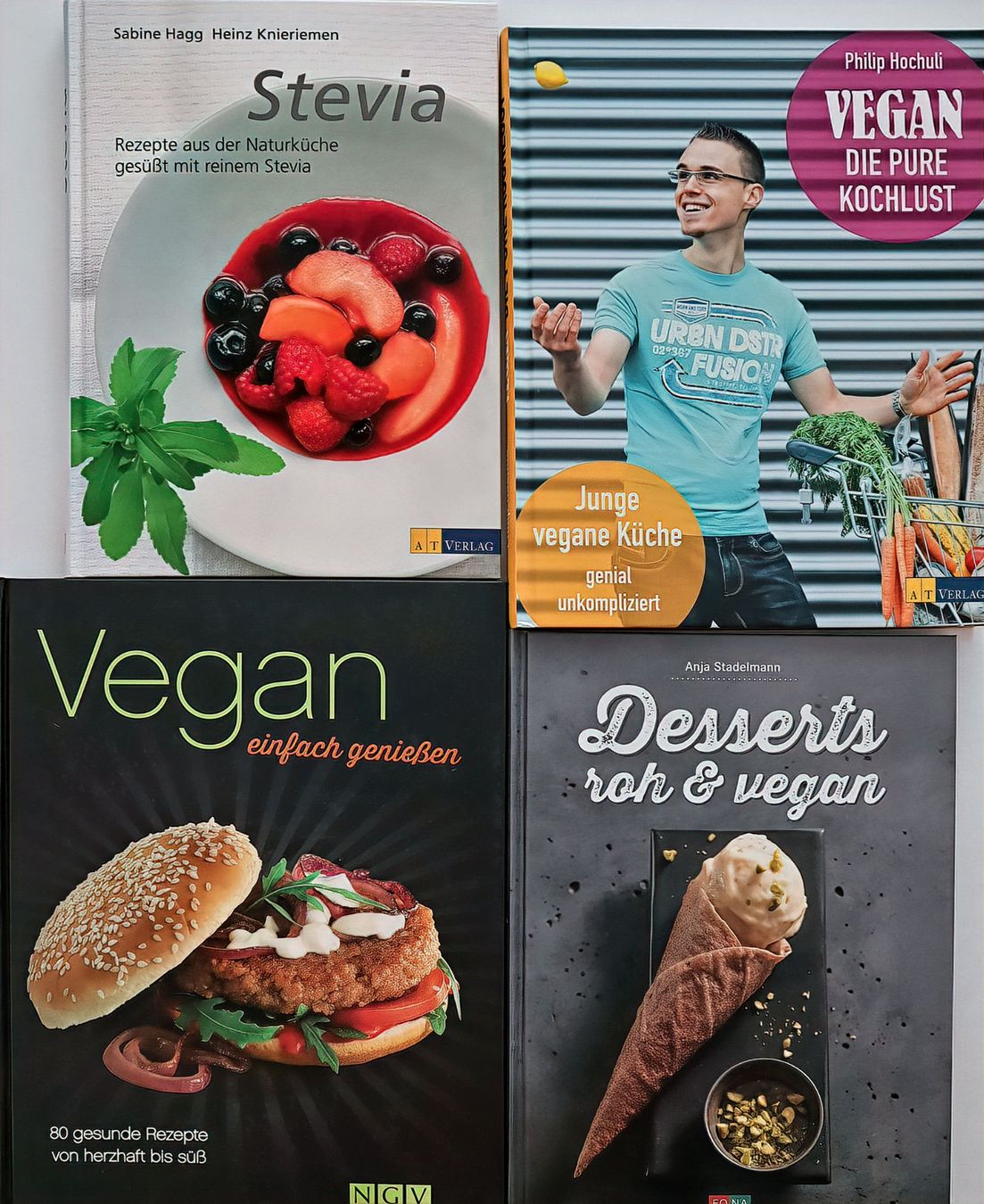 Bücher: Vegan Kochen, 4 Bücher – Neu (gemäss Beschreibung) aus Rotkreuz von Radus24