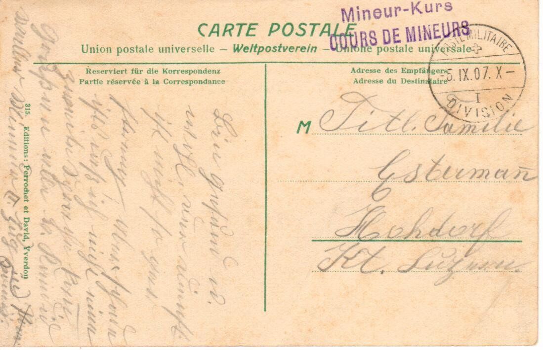 Cartes postales: Souvenir de Pomy 1907 – D'occasion à Wolhusen par Curver9 1
