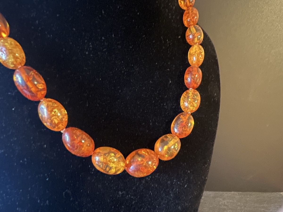 Ketten: Authentic Baltic Amber Necklace - Gold Plated Silver – Neu und originalverpackt aus Rüschlikon von ThereseJewelryDesign 2