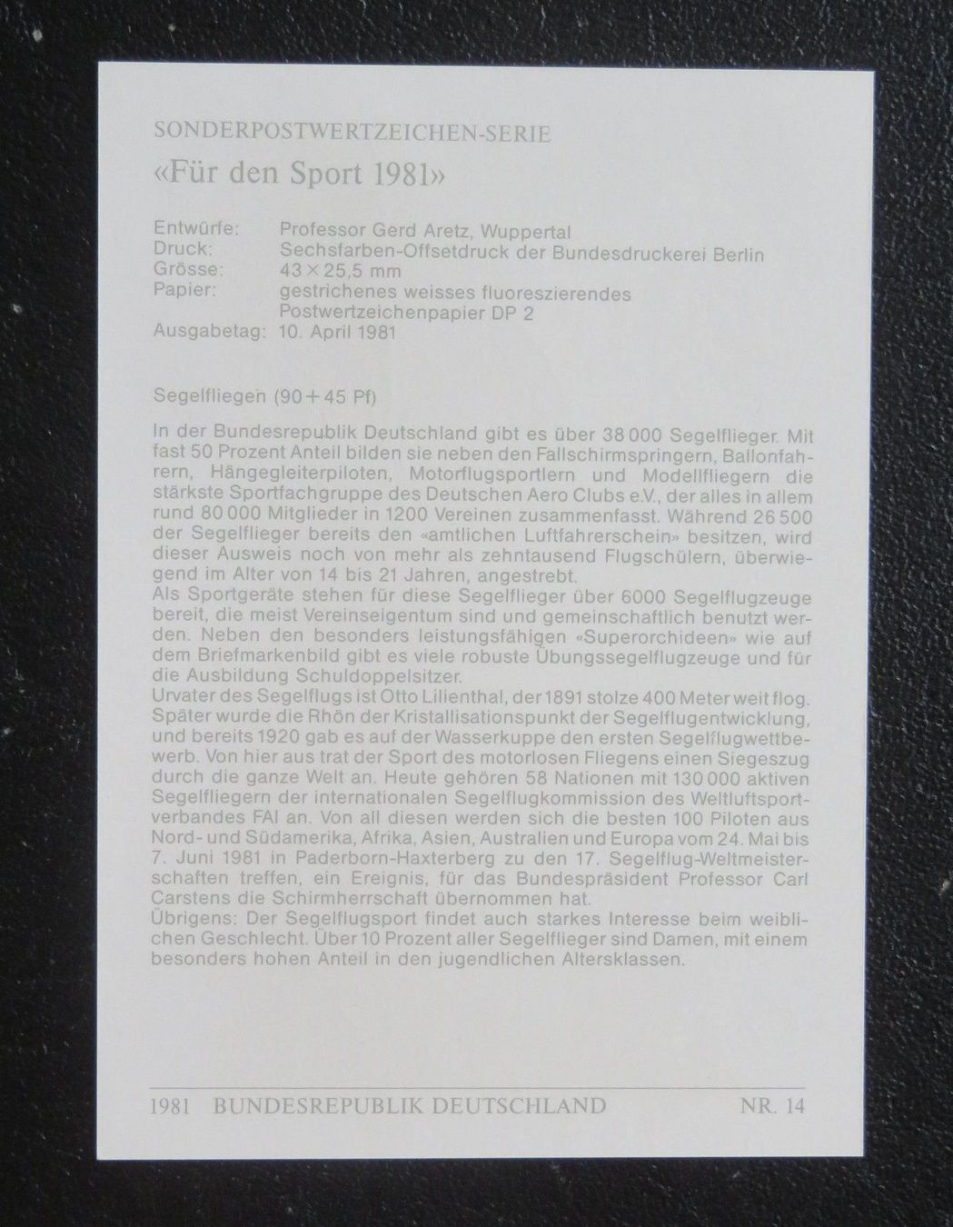 Tutti i francobolli: Maximumkarten "für den Sport" 1981 – Nuovo (secondo la descrizione) da Lachen SZ venduto da peace0 6