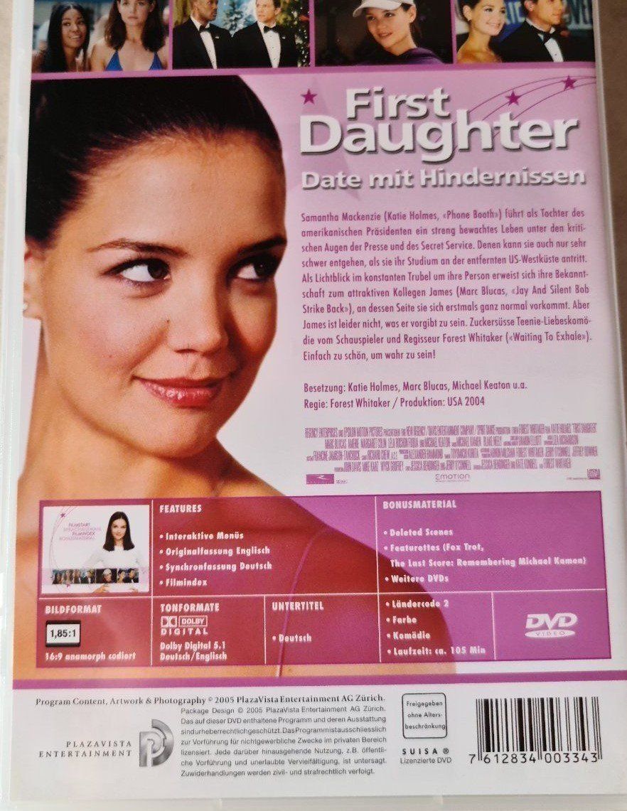 Tutti i DVDs: DVD First Daughter - Date mit Hindernissen – Usato da Heimberg venduto da Rockenrol 1