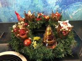 Kranz Weihnachtsdeko Kerzendeko Adventsdeko Vintagedeko