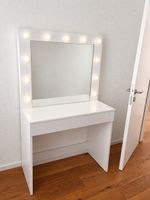 Schminktisch mit Spiegel und Beleuchtung weiss gebraucht