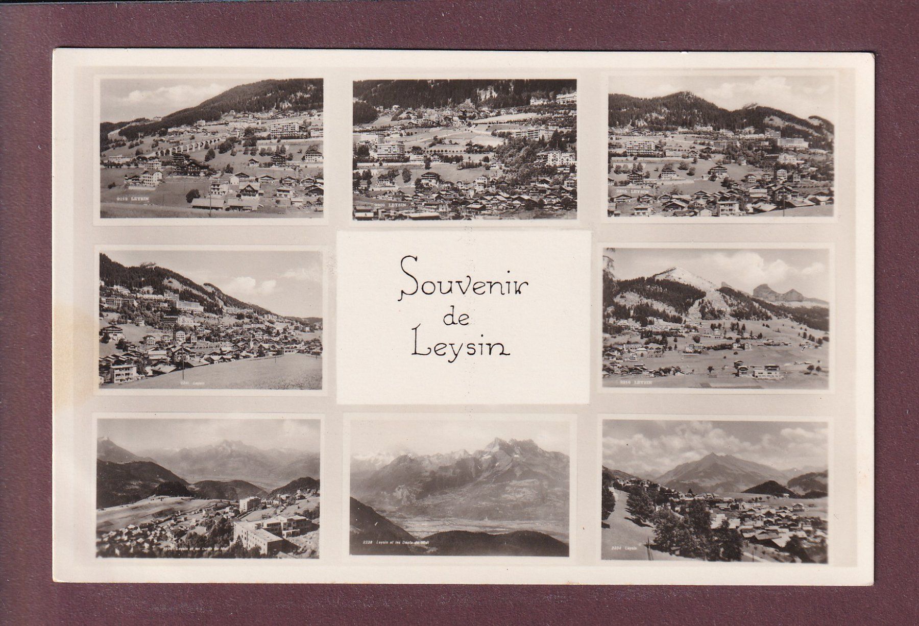 Cartoline postali: Souvenir de LEYSIN - 8 images – Usato da Pully venduto da nicecards