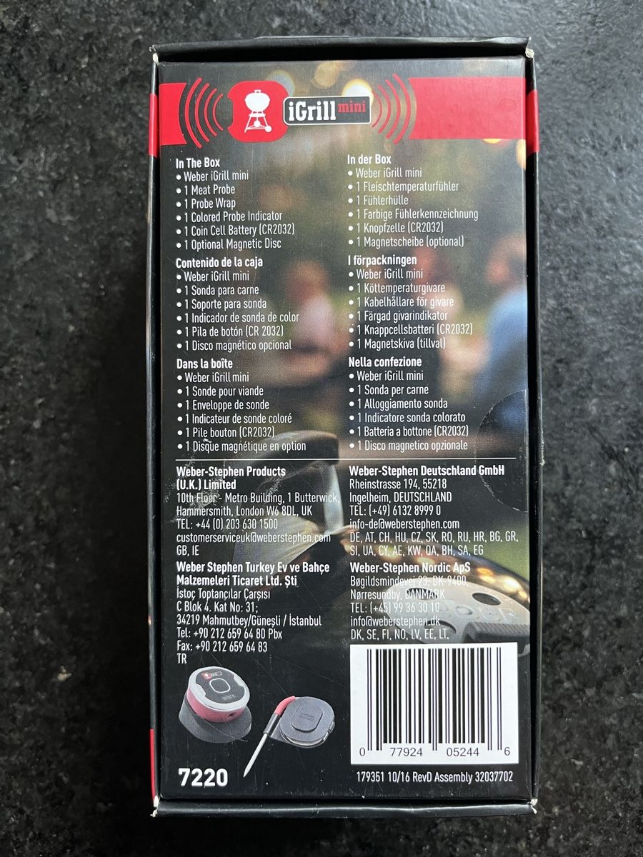 Weber Sonstiges für Haushalt & Wohnen: NEU Weber iGrill mini, Bluetooth Thermometer – Neu und originalverpackt aus Meilen von smt_n7ry 3