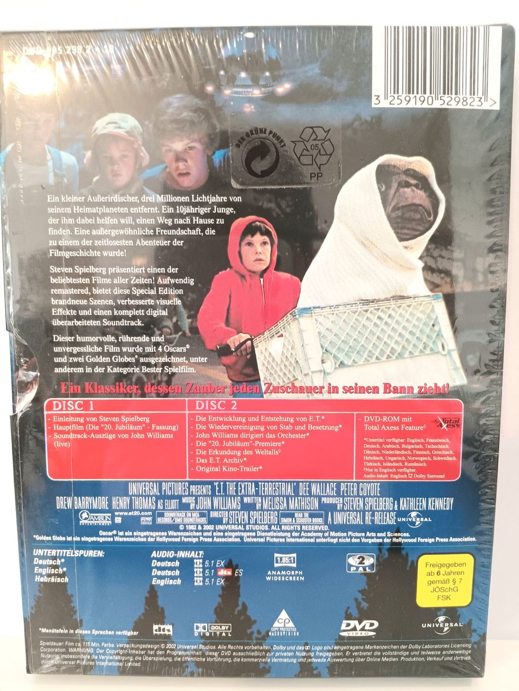 Tutti i DVDs: E.T. DER AUSSERIRDISCHE 2 DVDs NEUWERTIG – Nuovo (secondo la descrizione) da Aarau venduto da Yeeaaah 1