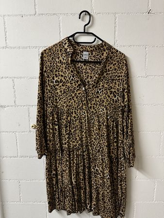 Leopardenmuster-Kleid von Zebra, Gr. M