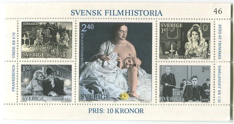Alle Briefmarken: Block "Filmkunst". Schweden – Neu und originalverpackt aus Basel von Butsch5