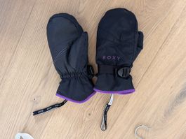 Roxy Fäustlinge schwarz violett guter Zustand 40-60 Zeichen