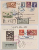 1924/25: Zwei ausserordentlich schöne Flugtag-Karten - LP!