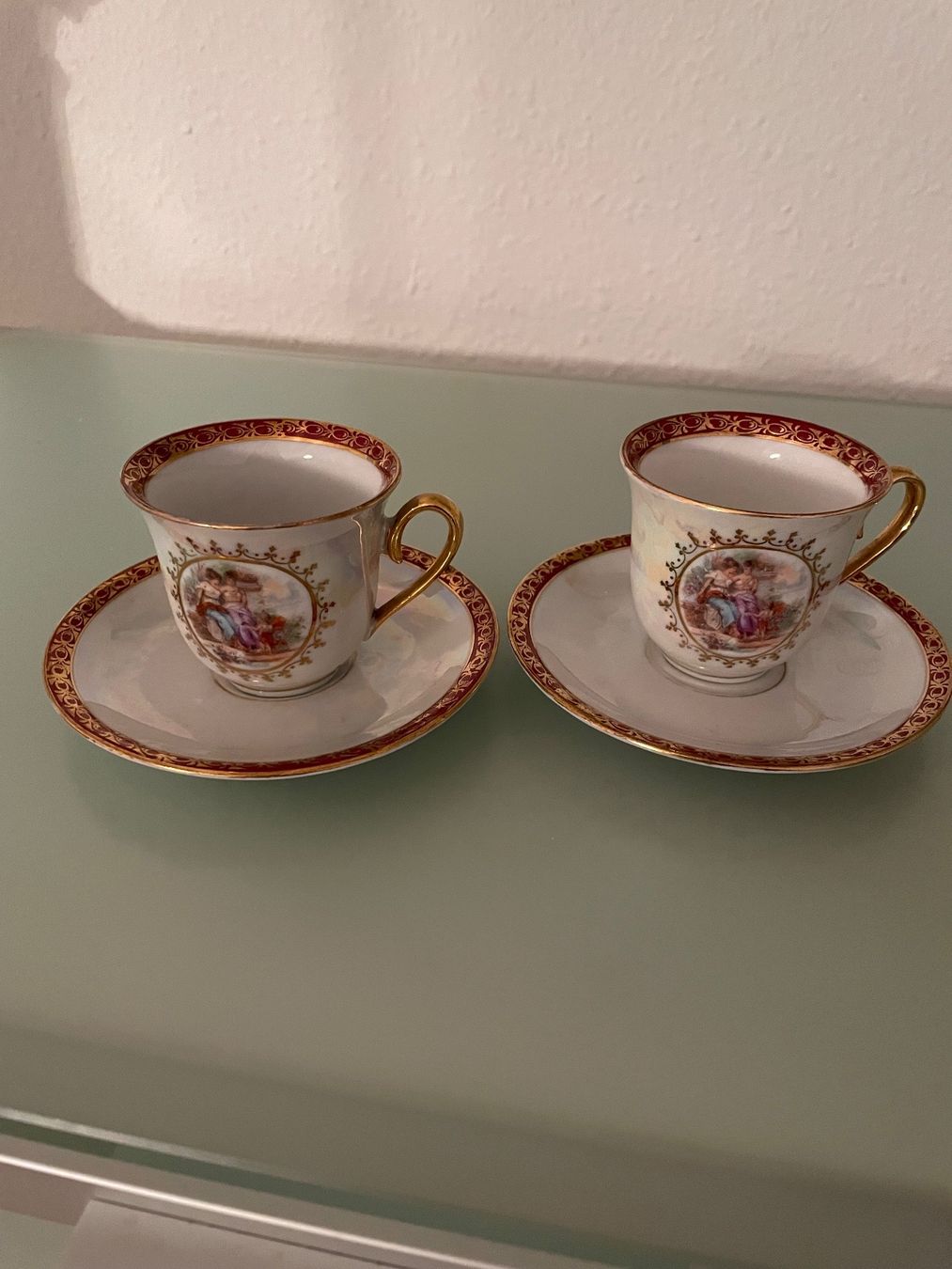 Set di piatti: 2 , Limoges, Goldrand, handgemalt! – Usato da Ehrendingen venduto da torresuda98