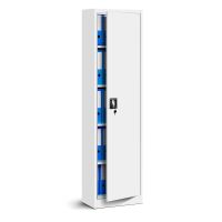 Aktenschrank Büroschrank 185x45x40cm - Weiss/Weiss