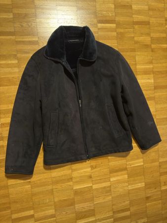 Warme Winterjacke, Echtlederjacke, Grösse M, Top Zustand!