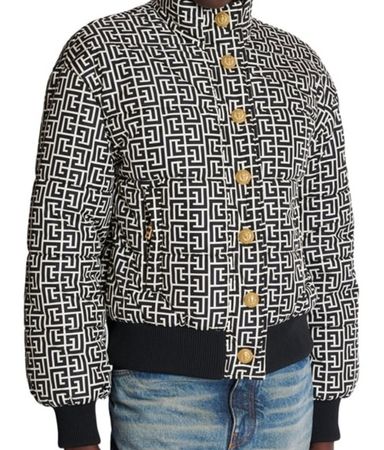 Veste Balmain doudoune à monogramme Balmain, neuve, T. 38.