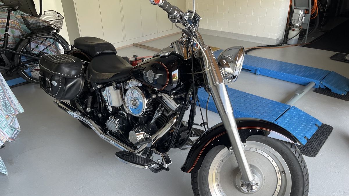 Harley-Davidson Chopper: Harley-Davidson Fat Boy Motorrad schwarz 1995 – Usato da Schönenbuch venduto da hug_f2ny 6