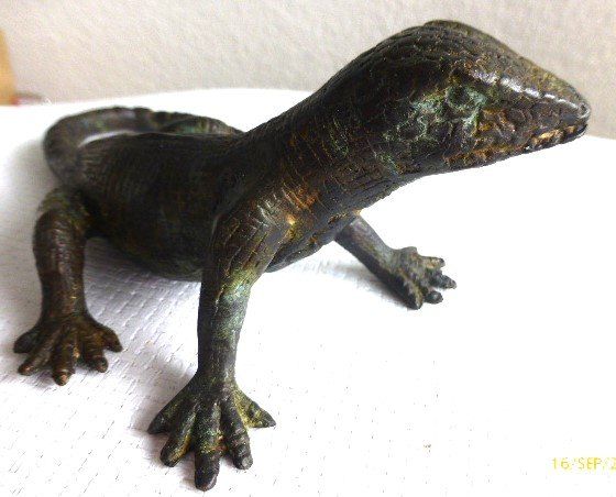 Sculture & Statue: Alte vermutlich antike Echse aus Bronze. – Usato da Pratteln venduto da Emperial 5