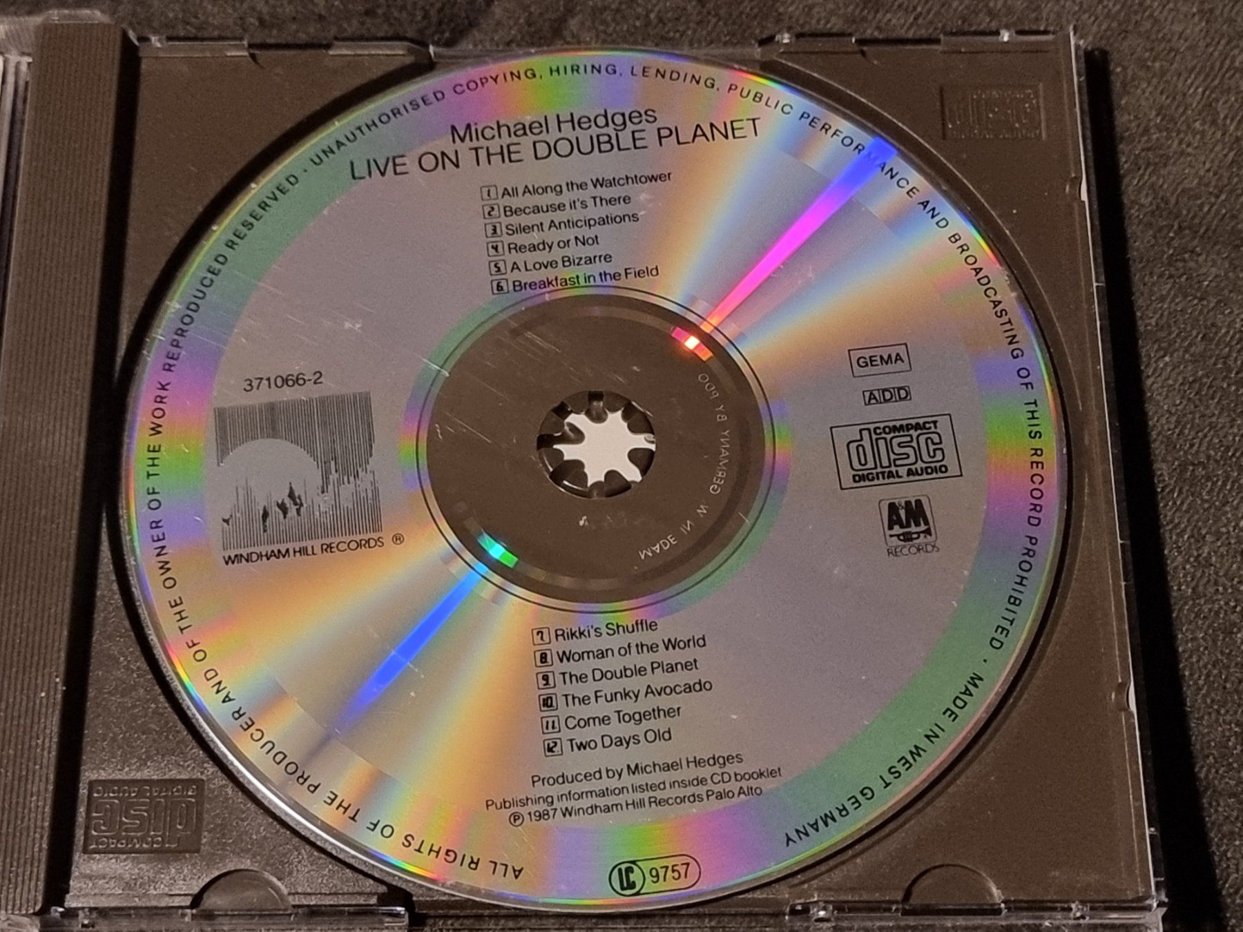 CDs: Michael Hedges : Live on the Double Planet (CD) Gitarre – Gebraucht aus Villigen von Tschachtlan 2