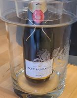 Champagnerkühler aus Glas mit Moet 0,75 Fl