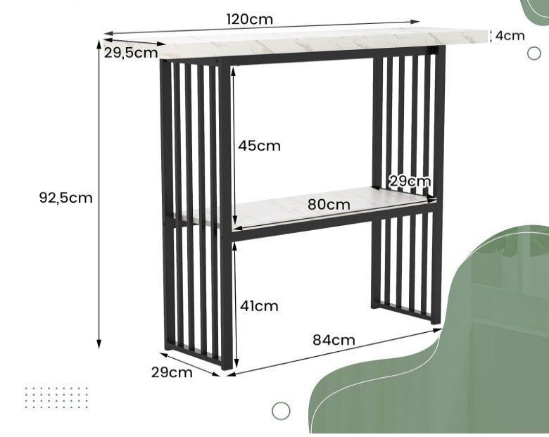 Tische: COSTWAY Eingangstisch, Kunstmarmor Design (26060147) – Neu und originalverpackt aus Zürich von fundsachenverkauf 1