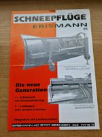 Original Prospekt Erismann Schneepflüge Traktor, LKW Saurer