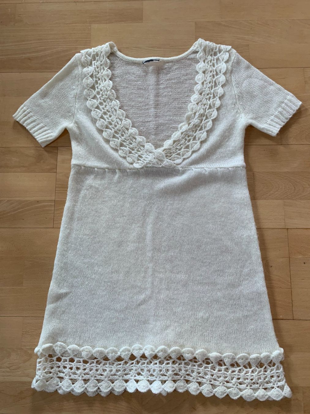 Tuniche: Damen Strick Tunika in ca. Gr. 38 / M, helles Beige – Usato da Worb venduto da farben20zauber