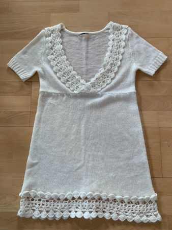 Damen Strick Tunika in ca. Gr. 38 / M, helles Beige