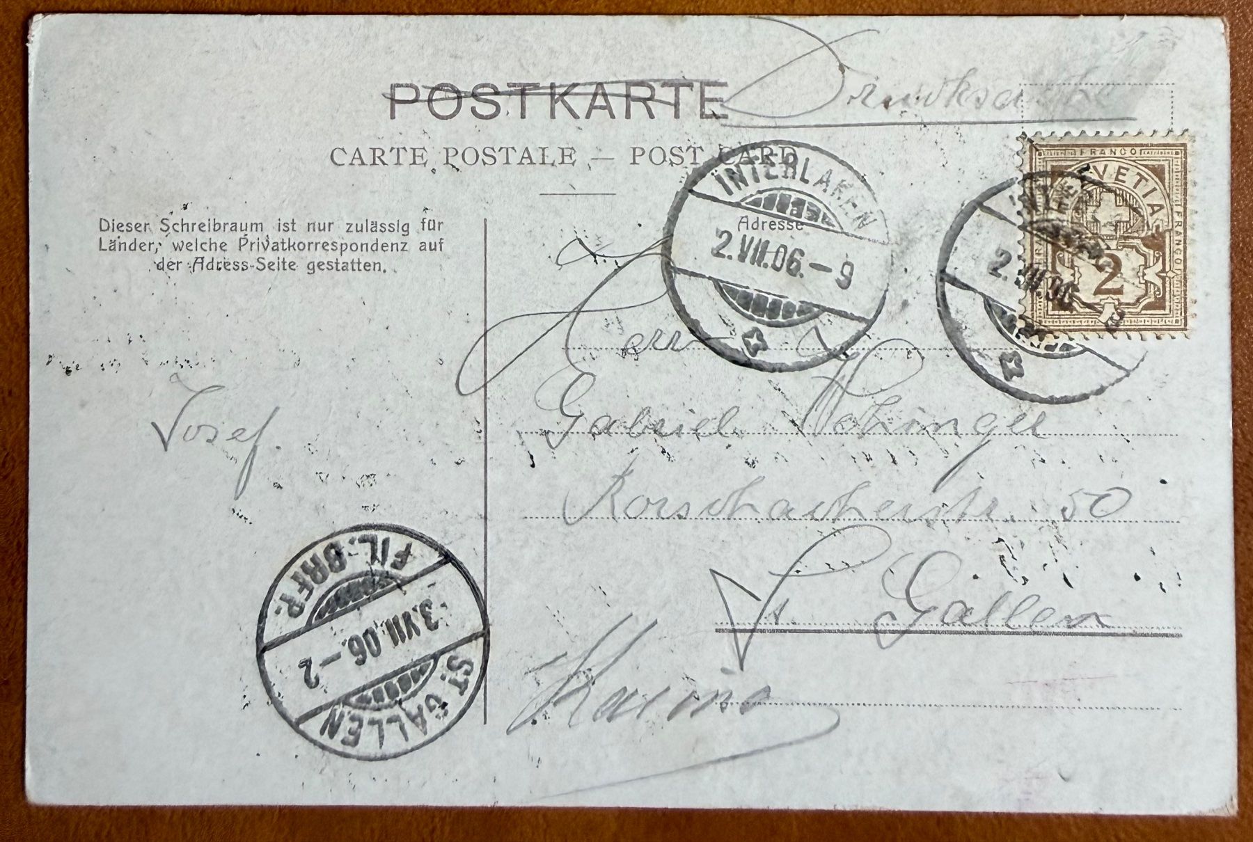 Cartoline postali: Jungfrau - Color - Animée. 1906 – Usato da Lutry venduto da Ediego 3