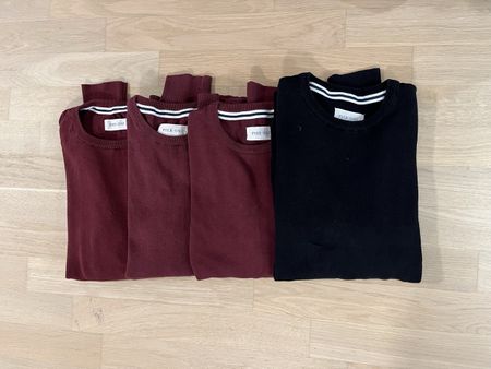 4 Pier One Pullover Set schwarz und bordeaux gebraucht