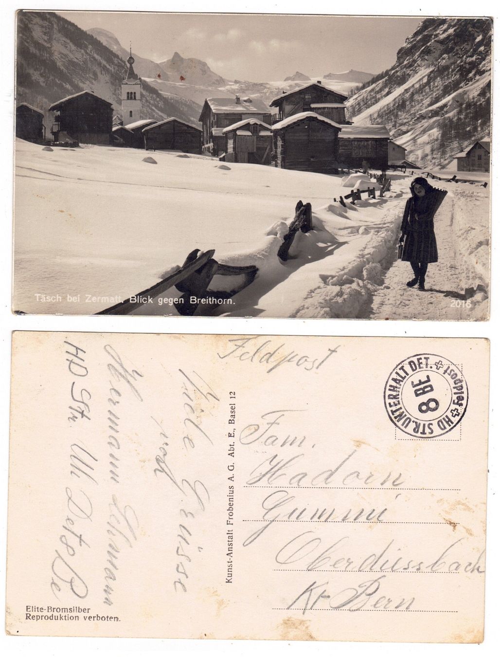 Cartoline postali: Täsch bei Zermatt – Usato da La Tour-de-Peilz venduto da amjust