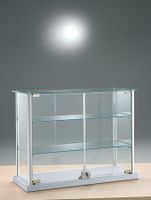 Glasvitrine, ESG Glas, col. Silber (B.60cmxT.25cmxH.50cm)