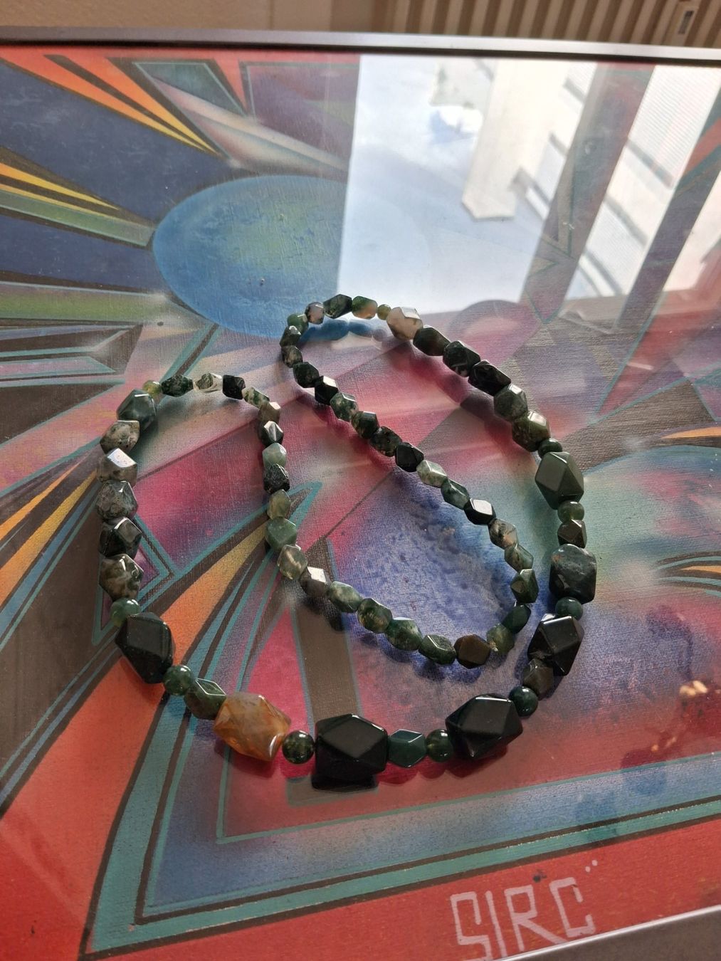 Catenine: Lange Moosachatkette – Usato da Biel/Bienne venduto da gabiname 1