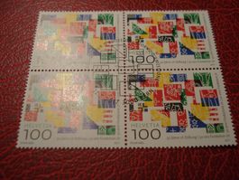 Marke 50 J. ch-stiftung, 2017, FDC + Lose Viererblock ET-o