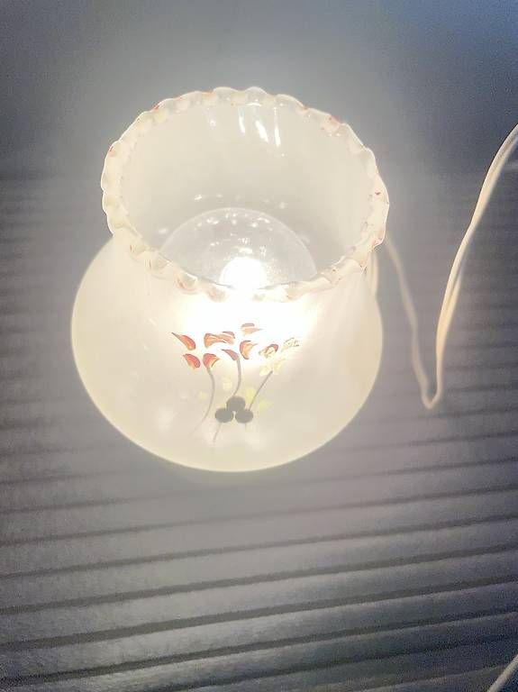 Lampade: Vintage Glaslampe bemalt – Usato da Dübendorf venduto da Aber_trotzdem 1