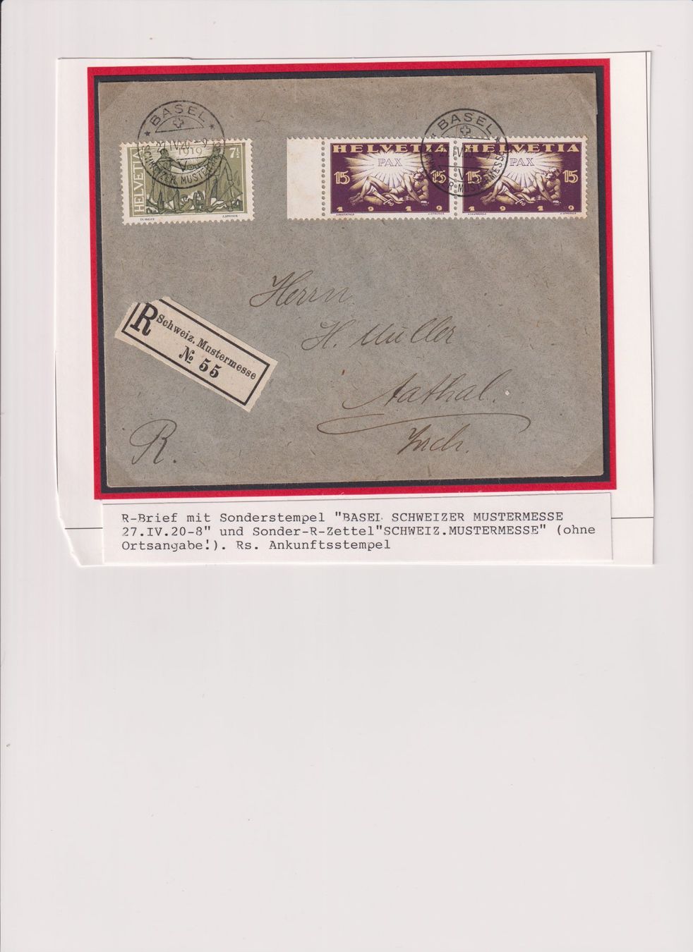 Tous les timbres: Friedensmarken mit zwei herrlichen Briefen !! – D'occasion à Bibern SH par Heinibuehrer 1