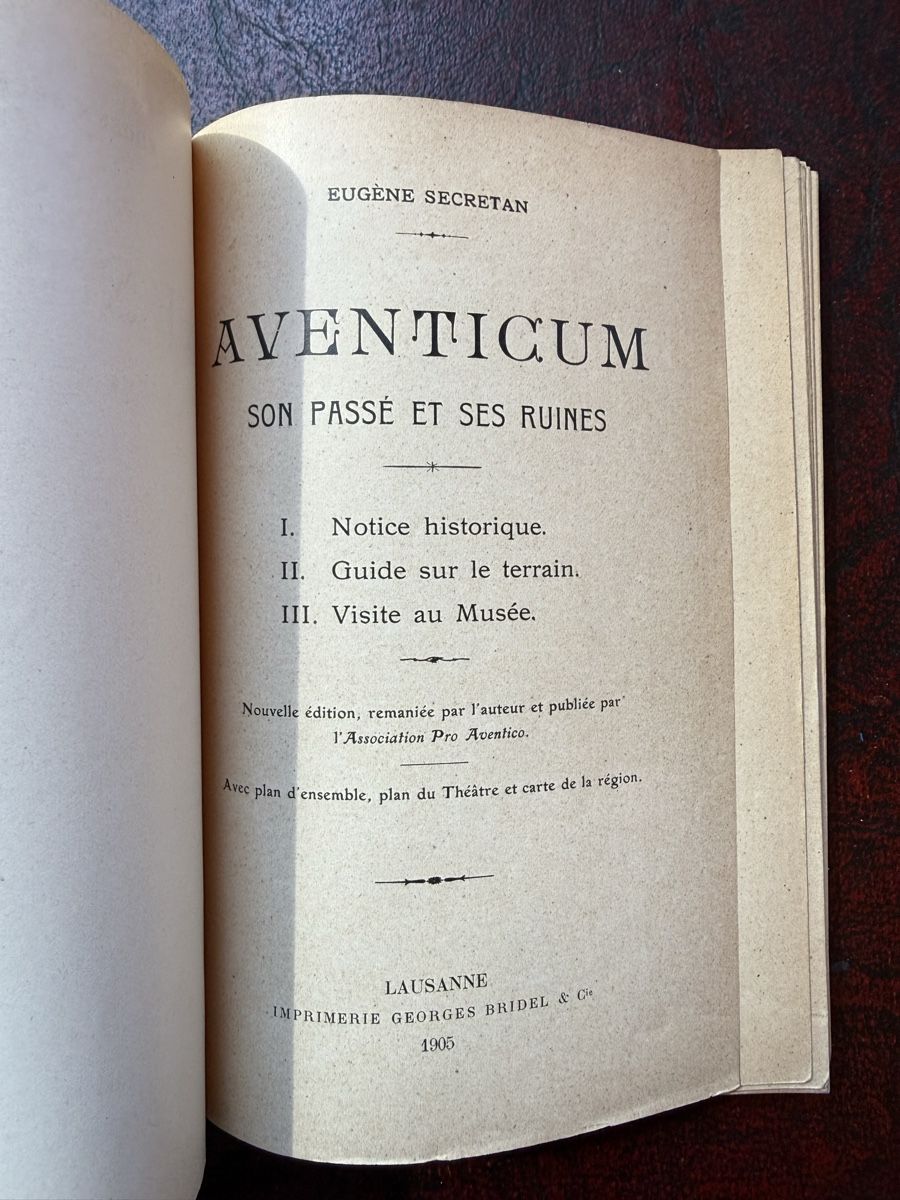 Libri: Lot d'exception : "Pro Aventico" / Avenches Romaine – Usato da Fribourg venduto da Ardoffel 6