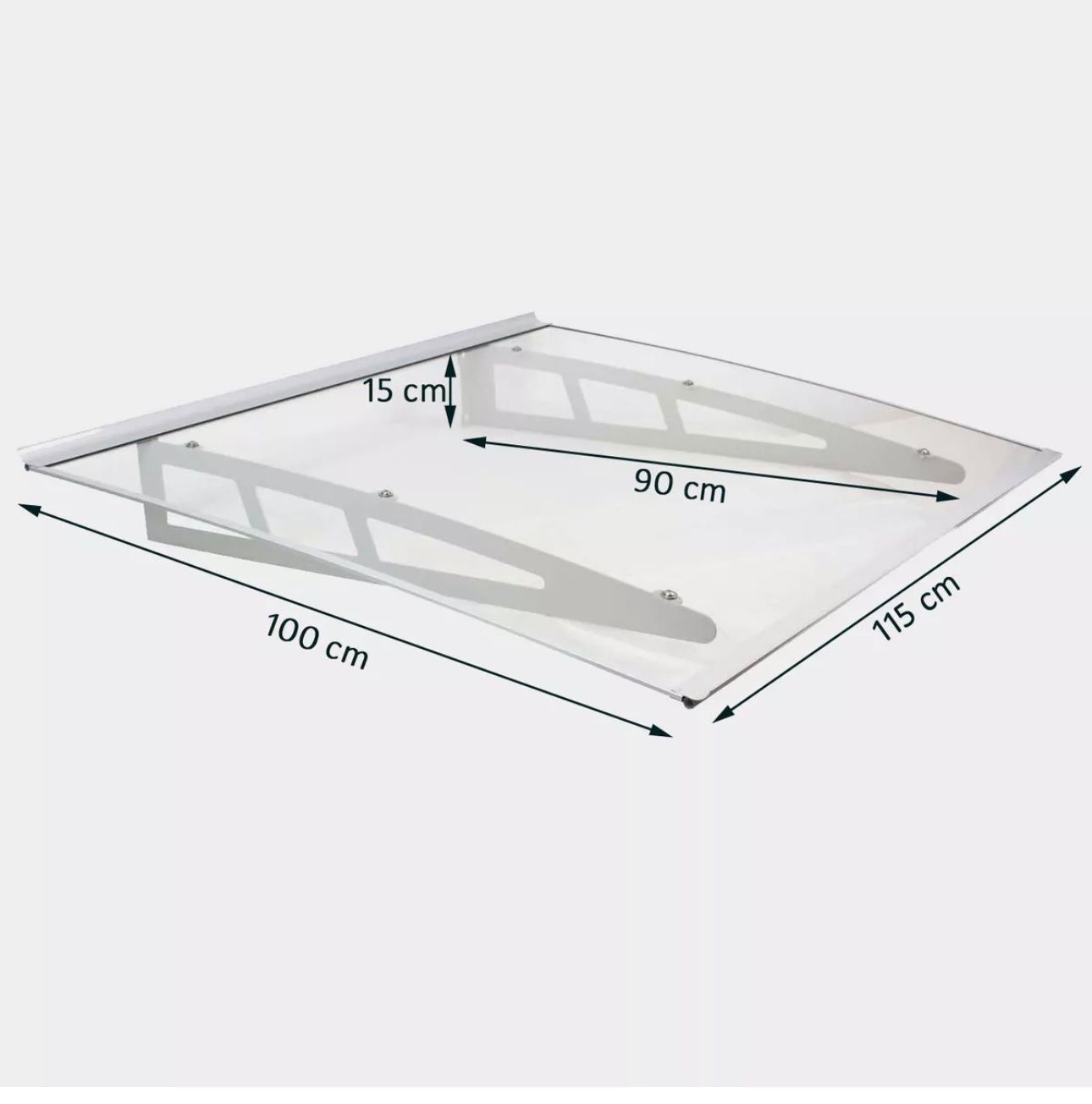 Rifugi: + Baumarktplus Aluminium Vordach 115 x 100 – Nuovo e nell'imballaggio originale da Amriswil venduto da JaJa-Express 1