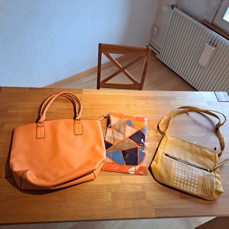 👜 Handtaschen Set in Herbstfarben Gelb und Orange 🍂