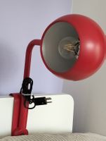 Rote Nachttischlampe klemmbar Vintage 70er Jahre Design