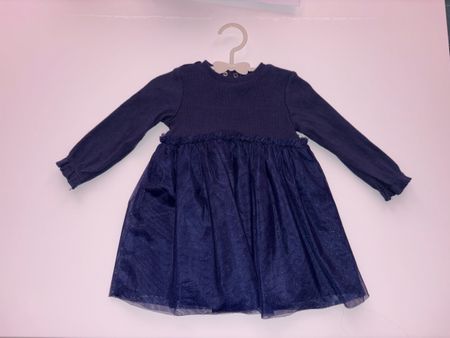 Kleid dunkelblau Grösse 74/80 Marke Smile, sehr guter Zustan