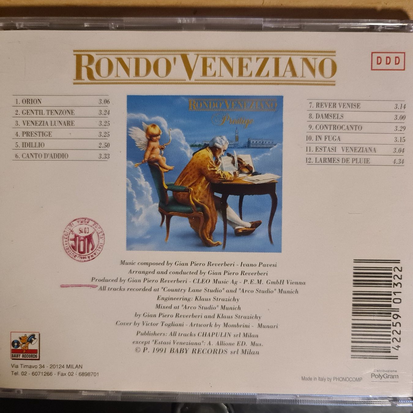 CD: Rondo Veneziano - Prestige – Usato da Dintikon venduto da Vexi 1